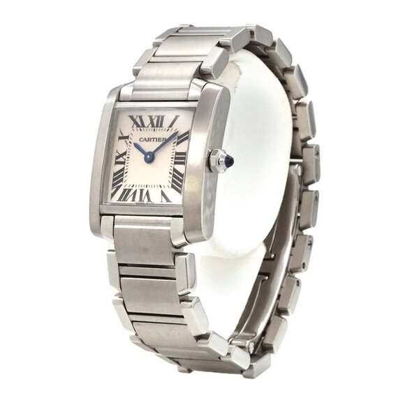 Cartier Tank Francaise SM W51008Q3 Quartz Cream Dial Ladies Watch 90286397 - Picture 1 of 6
